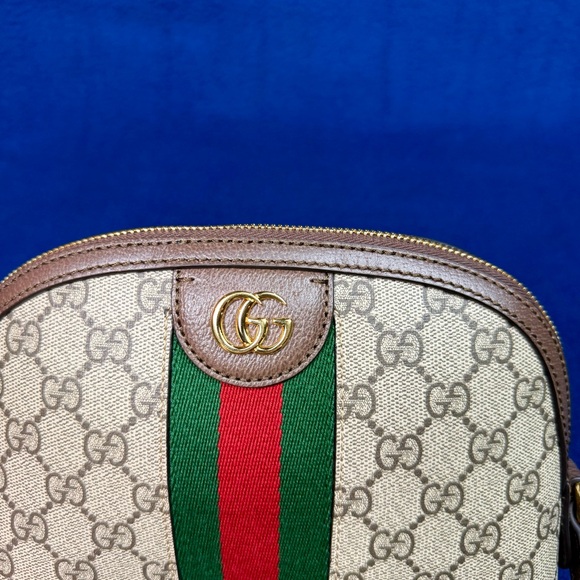 Authentic Gucci Ophidia Small Shoulder Bag GG domed shape silk lining Luxury - Picture 8 of 15